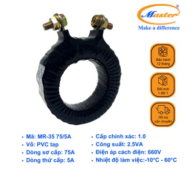 Biến Dòng Băng Quấn MR-35 75/5A CL1.0 2.5VA Master