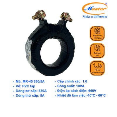 Biến Dòng Băng Quấn MR-45 630/5A CL1.0 10VA
