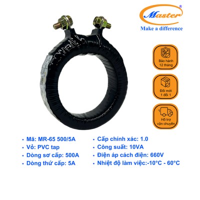 Biến Dòng Băng Quấn MR-65 500/5A CL1.0 10VA
