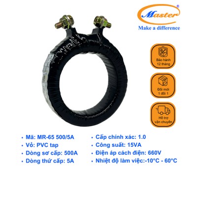Biến Dòng Băng Quấn MR-65 500/5A CL1.0 15VA