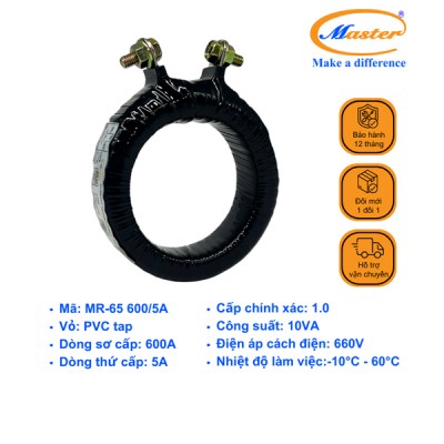 Biến Dòng Băng Quấn MR-65 600/5A CL1.0 10VA