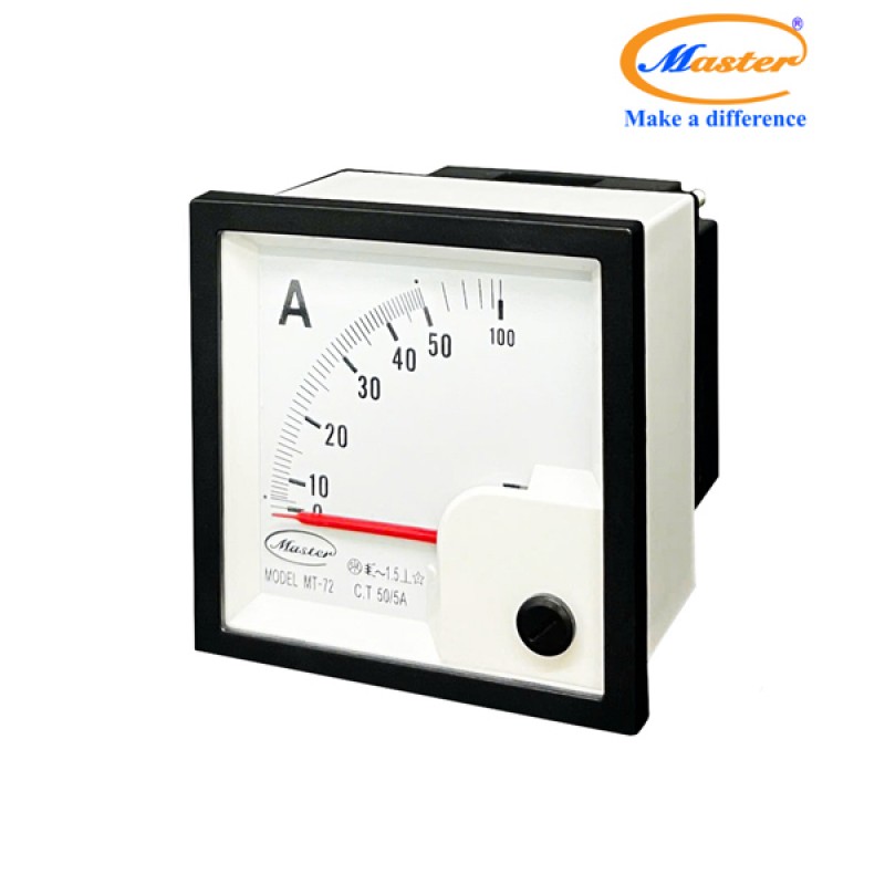 Đồng Hồ Đo Ampe MT-72 50/5A CL1.5 Master