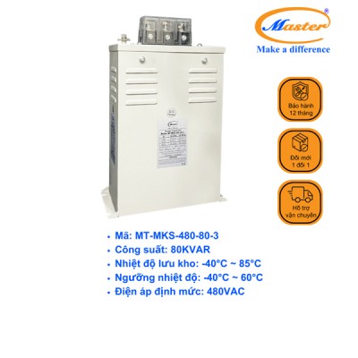 Tụ Bù Chống Cháy Nổ Master Vuông Loại Khô 3P 80KVAR 480VAC