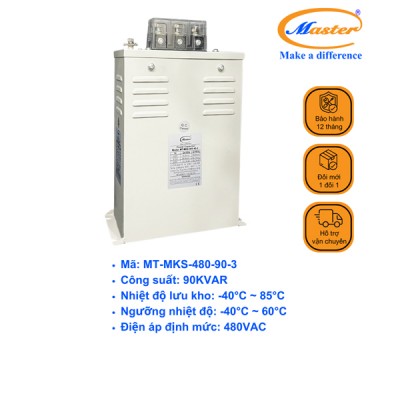 Tụ Bù Chống Cháy Nổ Master Vuông Loại Khô 3P 90KVAR 480VAC