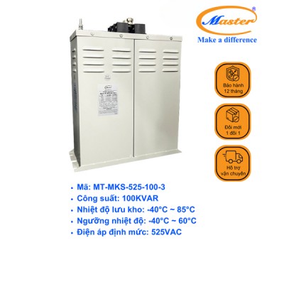 Tụ Bù Chống Cháy Nổ Master Vuông Loại Khô 3P 100KVAR 525VAC