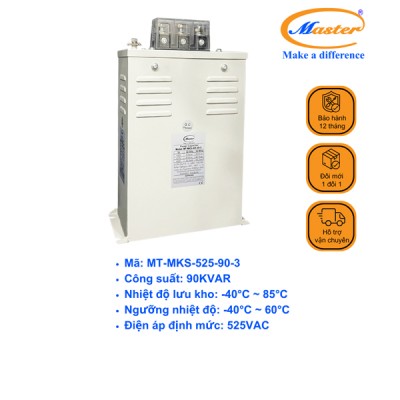 Tụ Bù Chống Cháy Nổ Master Vuông Loại Khô 3P 90KVAR 525VAC