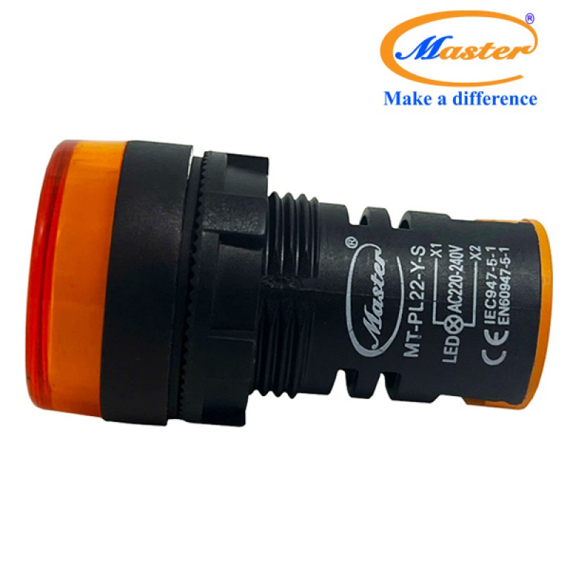 Đèn Báo Pha Vàng Master - Đầu Phẳng