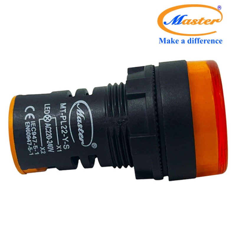 Đèn Báo Pha Vàng Master - Đầu Phẳng