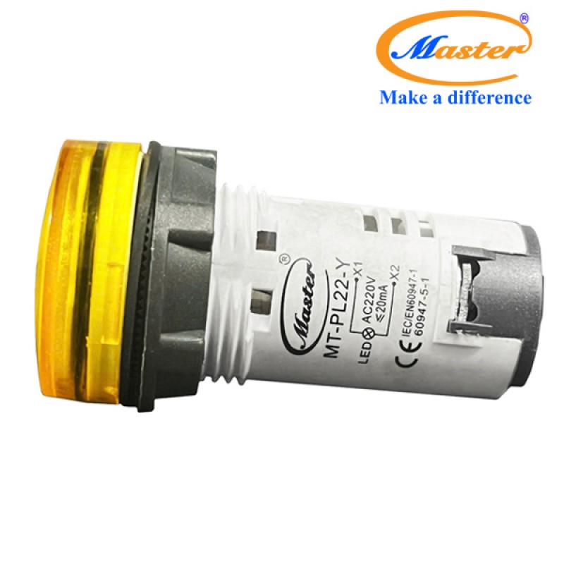 Đèn báo led vàng Master