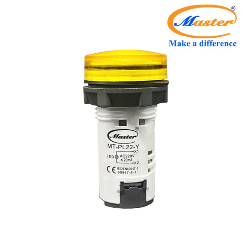 Đèn báo led vàng Master