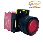 Nút Nhấn Có Đèn Đỏ Master - Loại Tự Nhả