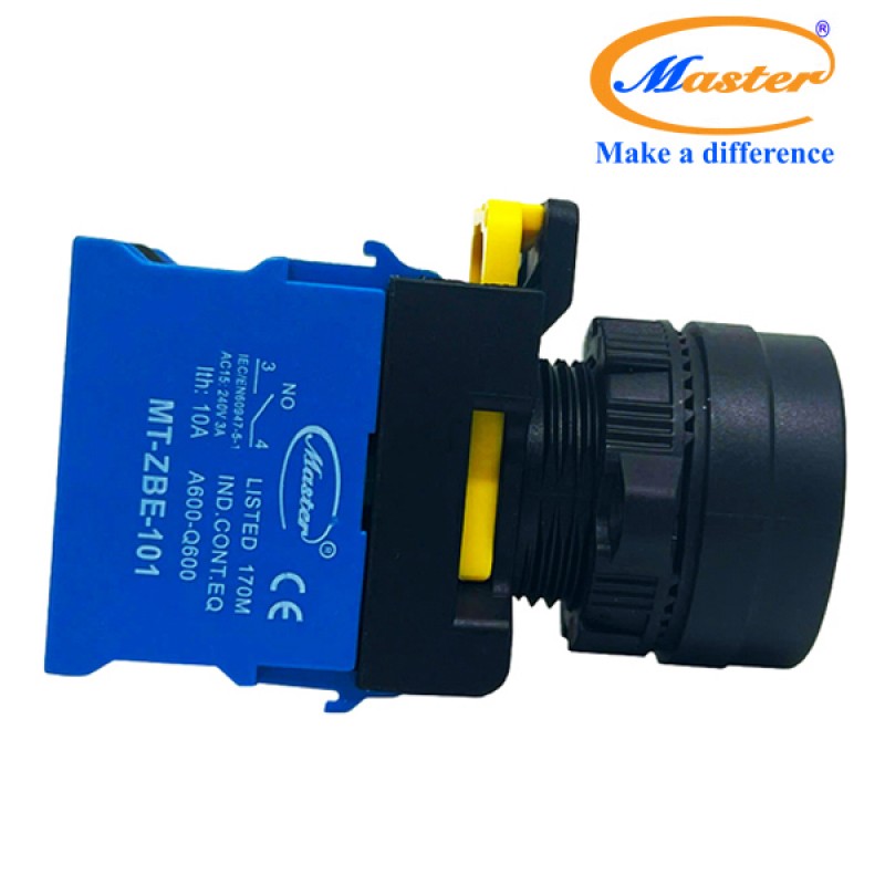 Nút Nhấn Có Đèn Vàng Master - Loại Tự Nhả