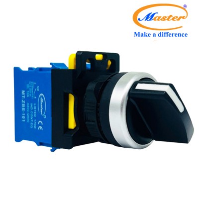 Công Tắc Xoay 2 Vị Trí Master - Viền Mạ Bạc