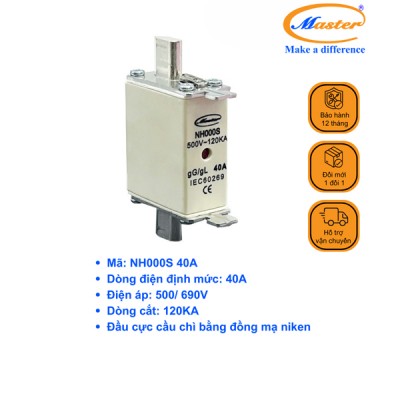 Cầu Chì Dòng Cắt Mạch Cao NH000S 40A Master