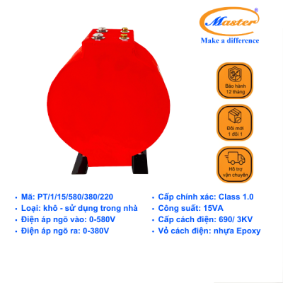 Máy Biến Áp Đo Lường PT/1/15/580/380/220 Master