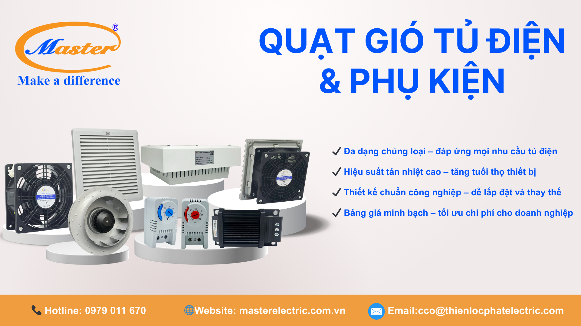 Tối Ưu Hiệu Suất Tủ Điện Với Giải Pháp Quạt Hút Và Phụ Kiện Master