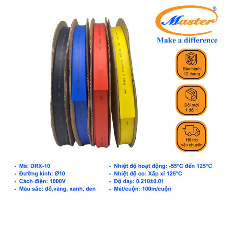 Ống Co Nhiệt Hạ Thế DRX10 Master
