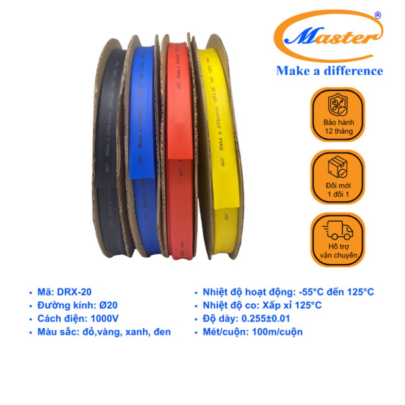 Ống Co Nhiệt Hạ Thế DRX20 Master