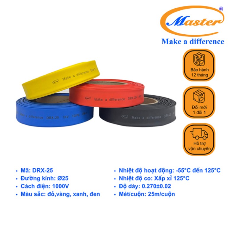 Ống Co Nhiệt Hạ Thế DRX25 Master