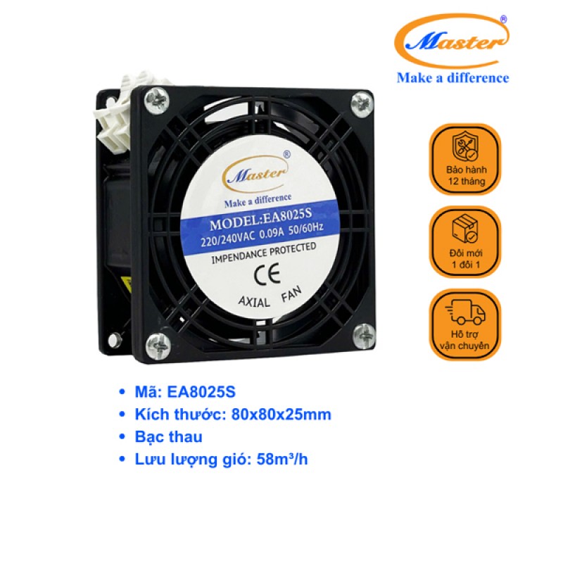 Quạt Gió Tủ Điện EA8025S Master