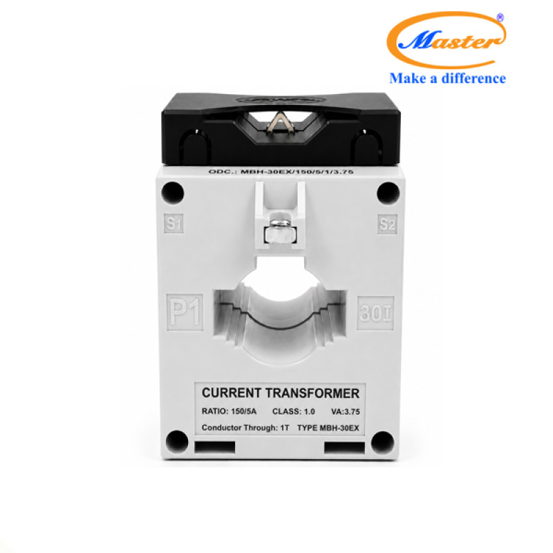 Biến Dòng Đo Lường MBH-30EX 150/5A CL1.0 3.75VA Master - Loại Epoxy Vỏ Nhựa