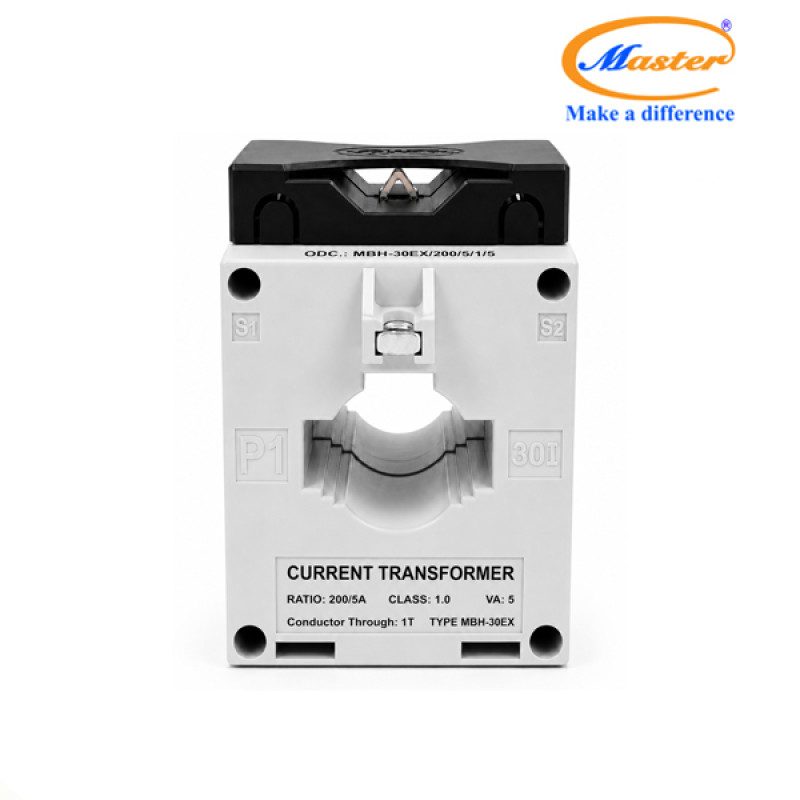Biến Dòng Đo Lường MBH-30EX 20/5A CL1.0 5VA Master - Loại Epoxy Vỏ Nhựa
