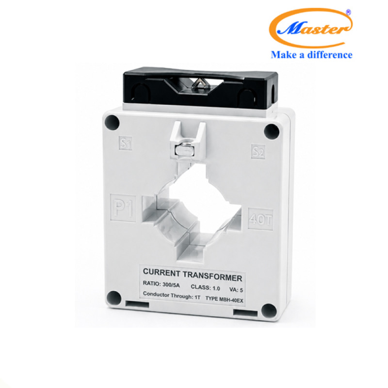Biến Dòng Đo Lường MBH-40EX 300/5A CL1.0 5VA Master - Loại Epoxy Vỏ Nhựa