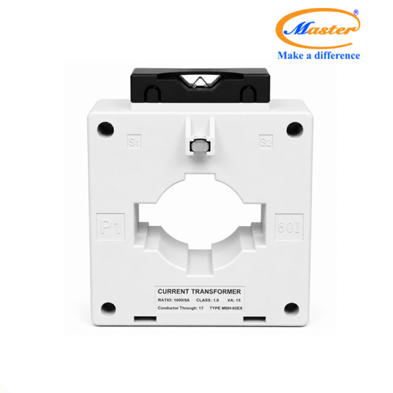 Biến Dòng Đo Lường MBH-60EX 1000/5A CL1.0 15VA Master - Loại Epoxy Vỏ Nhựa