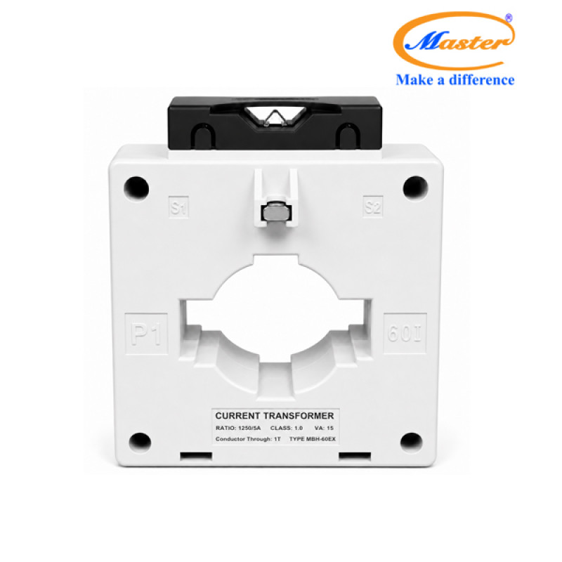 Biến Dòng Đo Lường MBH-60EX 1250/5A CL1.0 15VA Master - Loại Epoxy Vỏ Nhựa