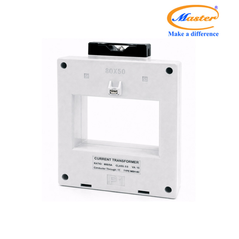 Biến Dòng Đo Lường Hộp Nhựa MBH-80 800/5A CL0.5 15VA Master