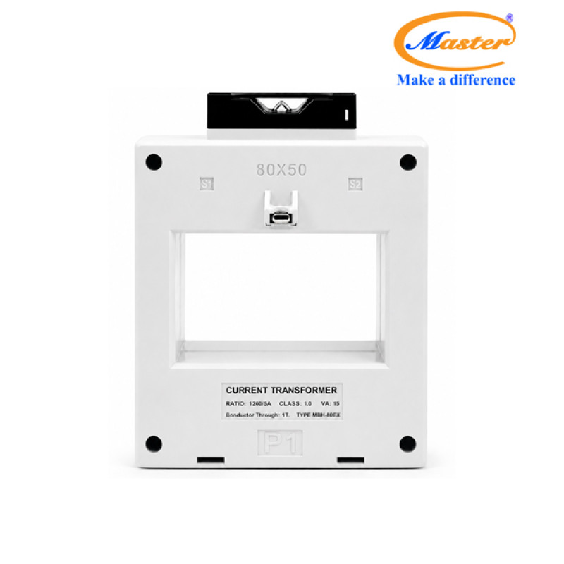 Biến Dòng Đo Lường MBH-80EX 1200/5A CL1.0 15VA Master - Loại Epoxy Vỏ Nhựa