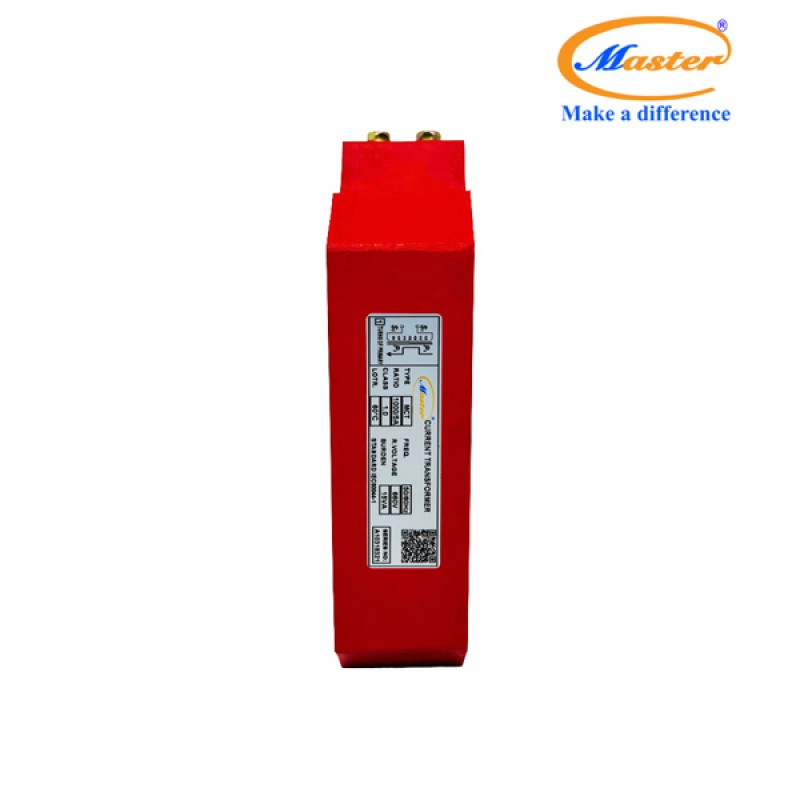 Biến Dòng Đo Lường MCT 1000/5A CL1.0 15VA Master - Đúc Epoxy Vuông Đỏ
