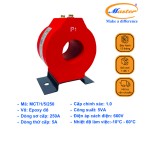 Biến Dòng Đo Lường MCT Đỏ 250/5A CL1.0 5VA Master (Loại Tròn)