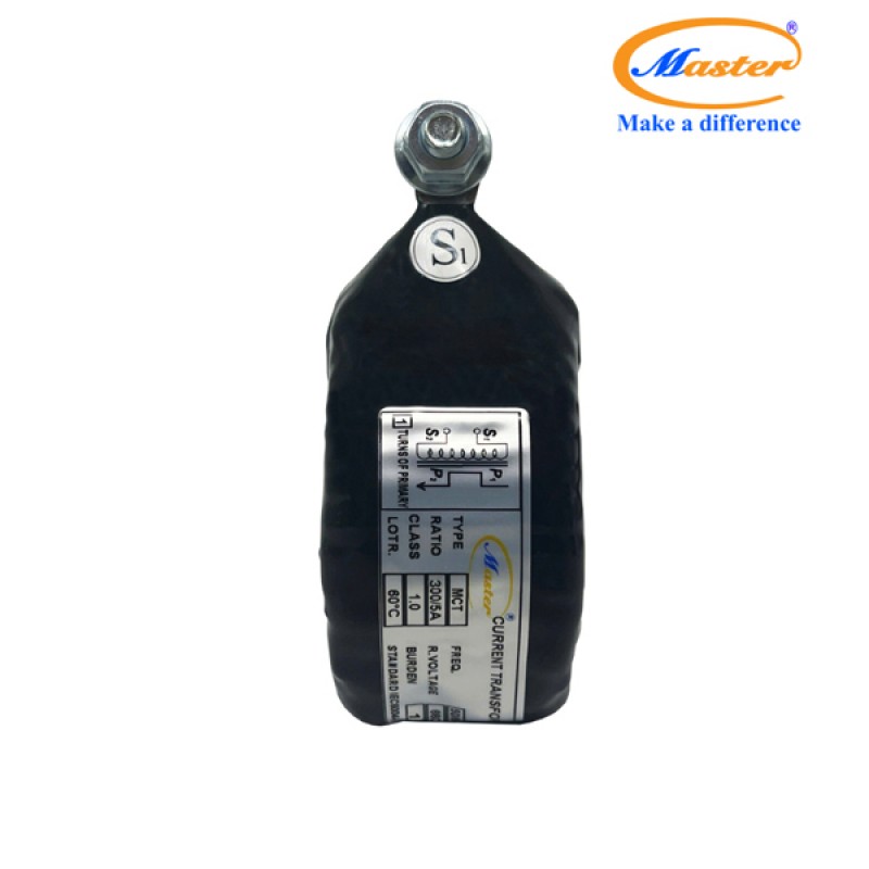 Biến Dòng Đo Lường MCT 300/5A CL1.0 10VA Master - Đúc Epoxy Tròn Đen