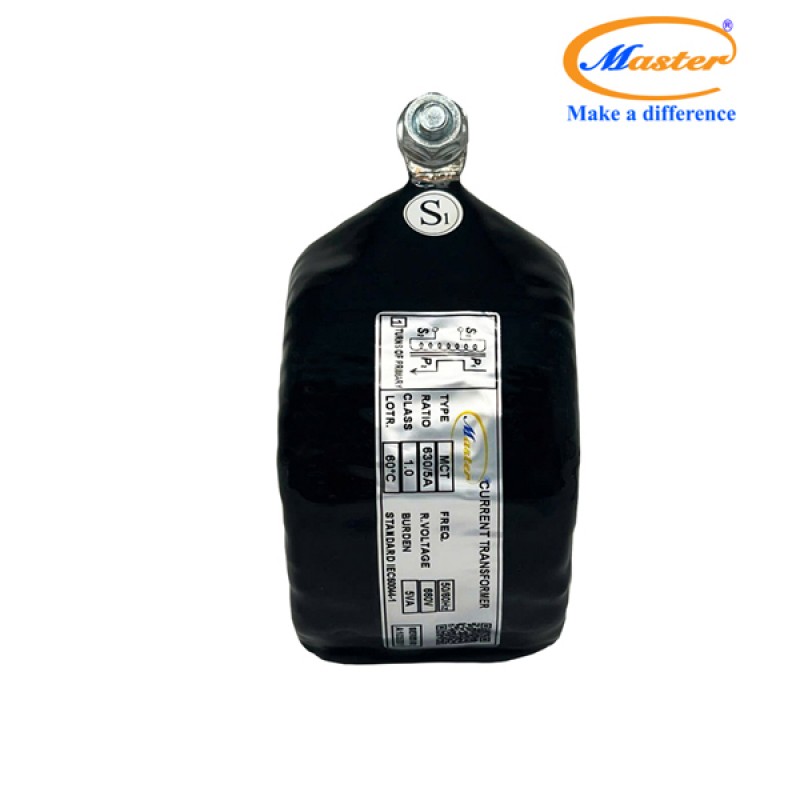 Biến Dòng Đo Lường MCT 630/5A CL1.0 5VA Master - Đúc Epoxy Tròn Đen