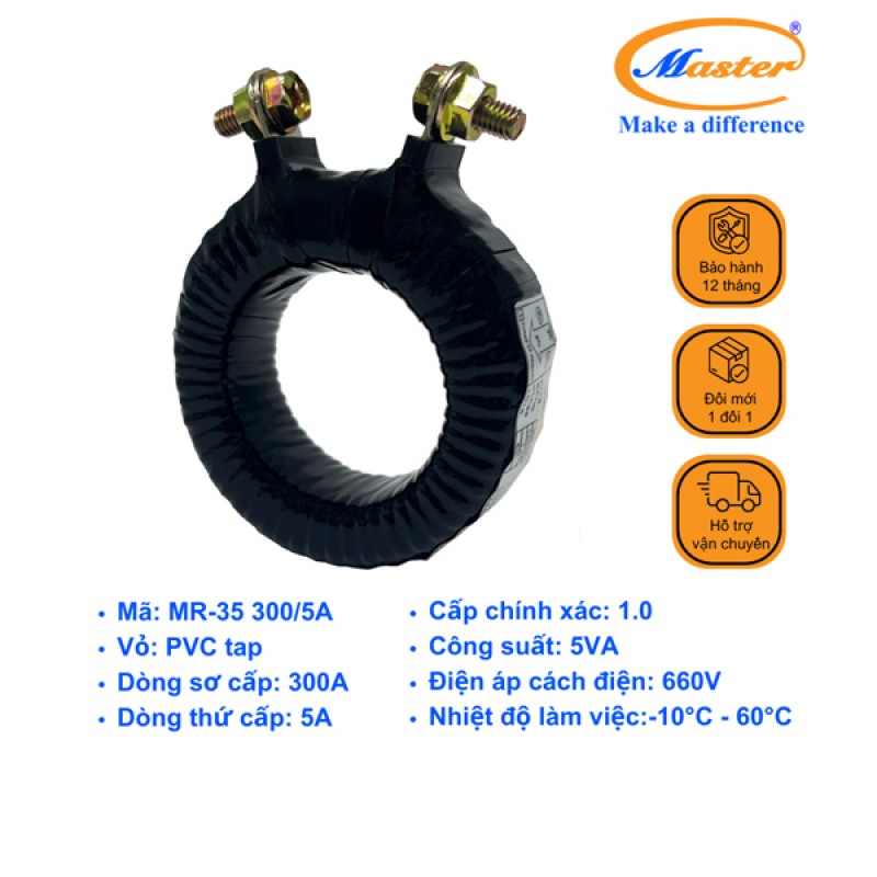 Biến Dòng Băng Quấn MR-35 300/5A CL1.0 5VA