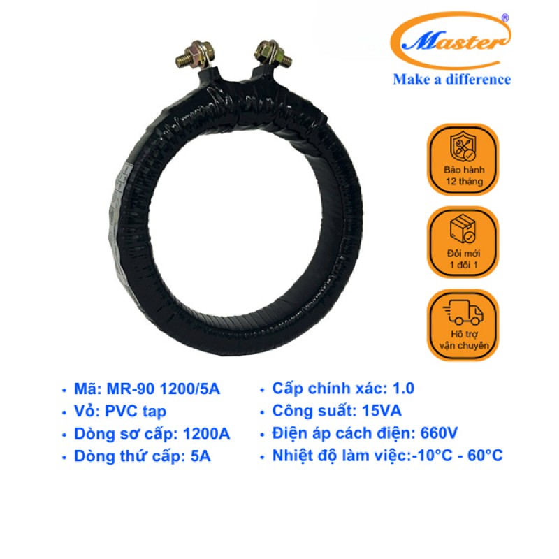 Biến Dòng Băng Quấn MR-90 1200/5A CL1.0 15VA
