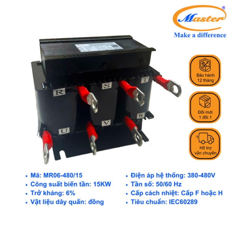 Cuộn Kháng Lọc Sóng Hài Ngõ Vào Biến Tần MR06-480/15