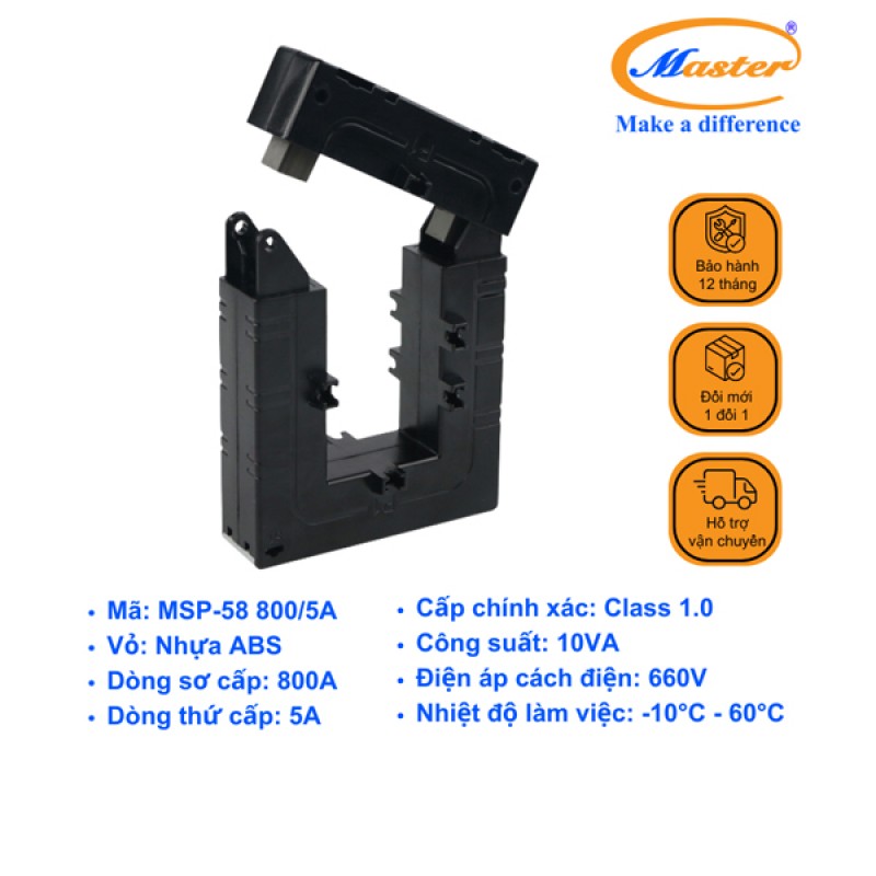Biến Dòng Hở MSP-58 800/5A Master