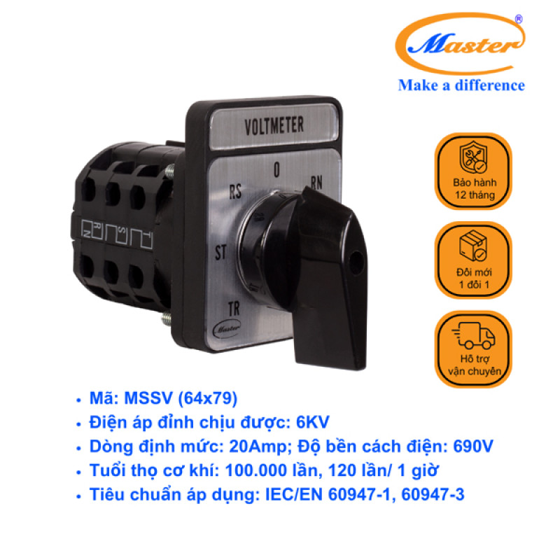 Chuyển Mạch Volt 7 Vị Trí 48x60 Master