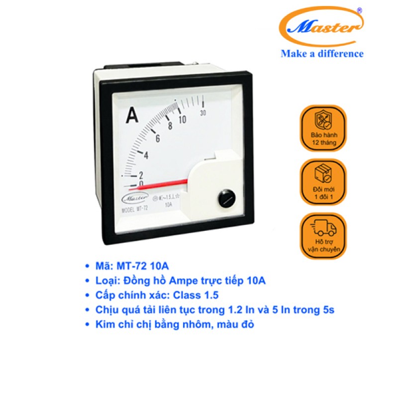 Đồng Hồ Đo Ampe MT-72 10A Master