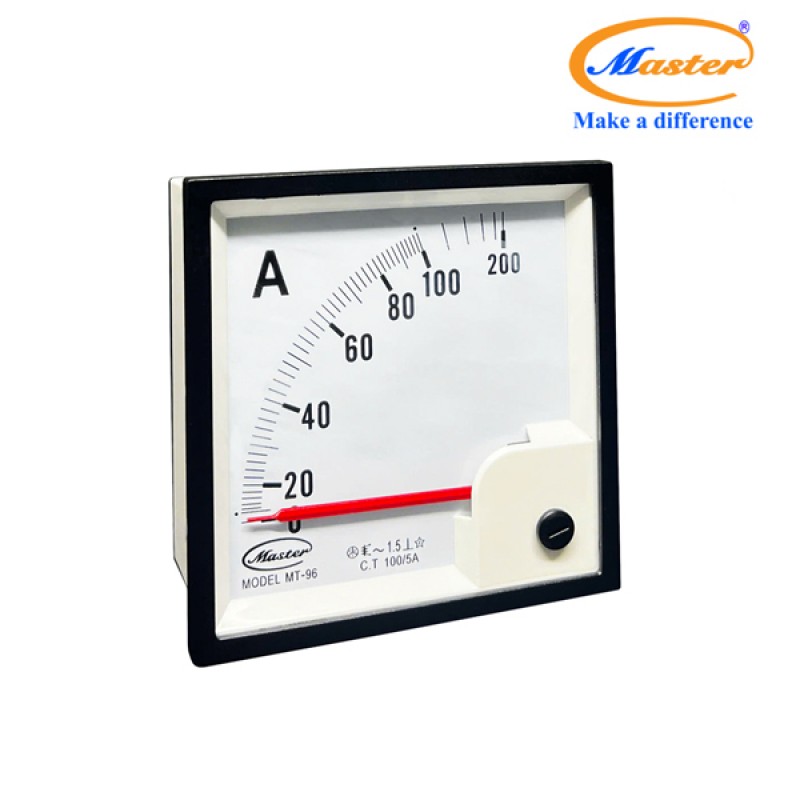 Đồng Hồ Đo Ampe MT-96 100/5A CL1.5 Master