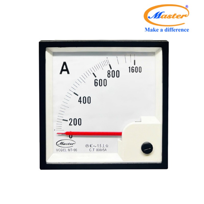 Đồng Hồ Đo Ampe MT-96 800/5A CL1.5 Master