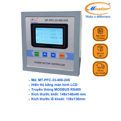 Bộ Điều Khiển Tụ Bù MT-PFC-33-400-24S Master