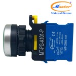 Nút Nhấn ON Màu Xanh Lá Master - Viền Mạ Bạc