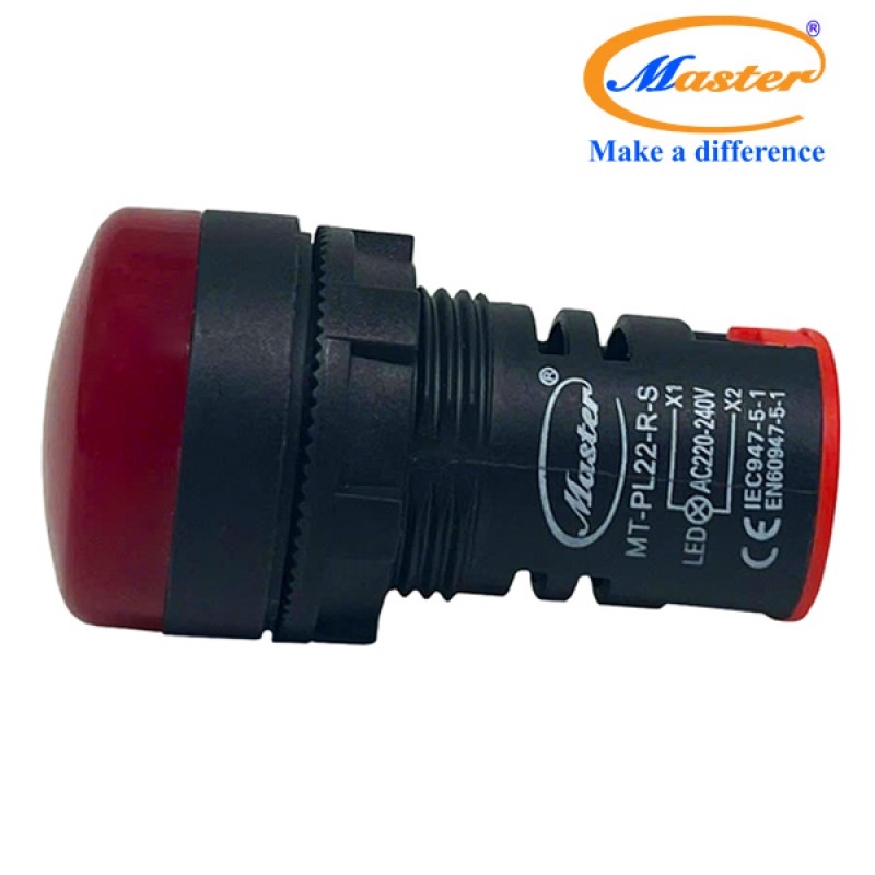 Đèn Báo Pha Đỏ Master - Đầu Vòm Phản Quang