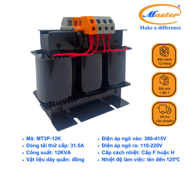 Máy Biến Áp Cách Ly 3 Pha MT3P-12K Master