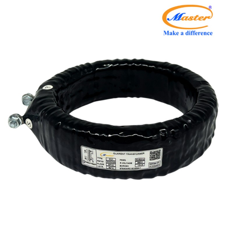 Biến Dòng Bảo Vệ PCT 3000/5A 5P10 15VA Master - Đúc Epoxy Tròn Đen