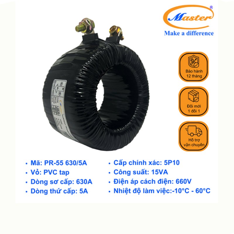 Biến Dòng Bảo Vệ Băng Quấn PR-55 630/5A 5P10 15VA