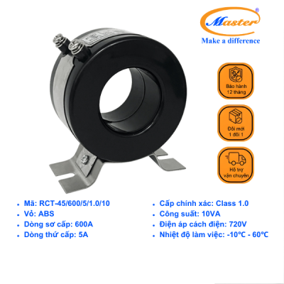 BIẾN DÒNG ĐO LƯỜNG RCT-45-600/5A